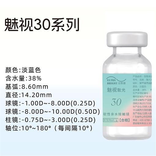 散光】艾爵魅視30月拋1片裝透明定制片隱形